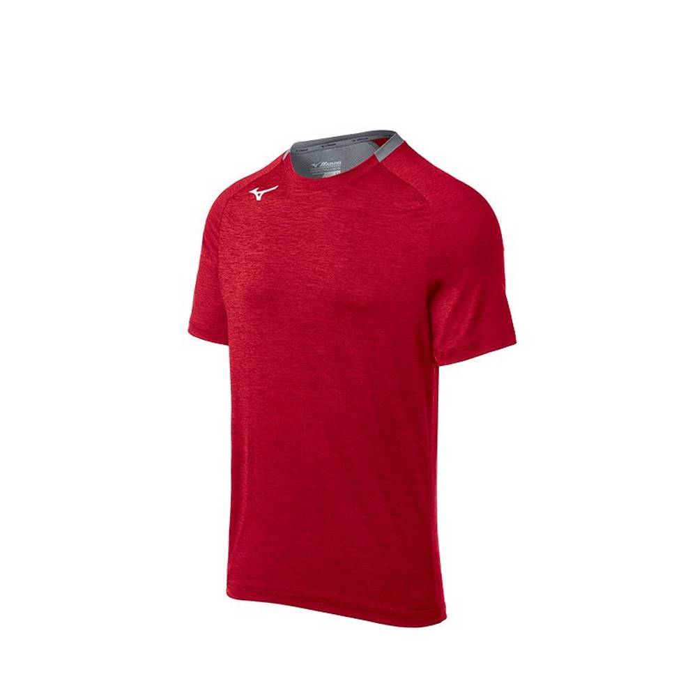 Panske Tričko Mizuno Alpha Short Sleeve Červené Vypredaj KFSM26519